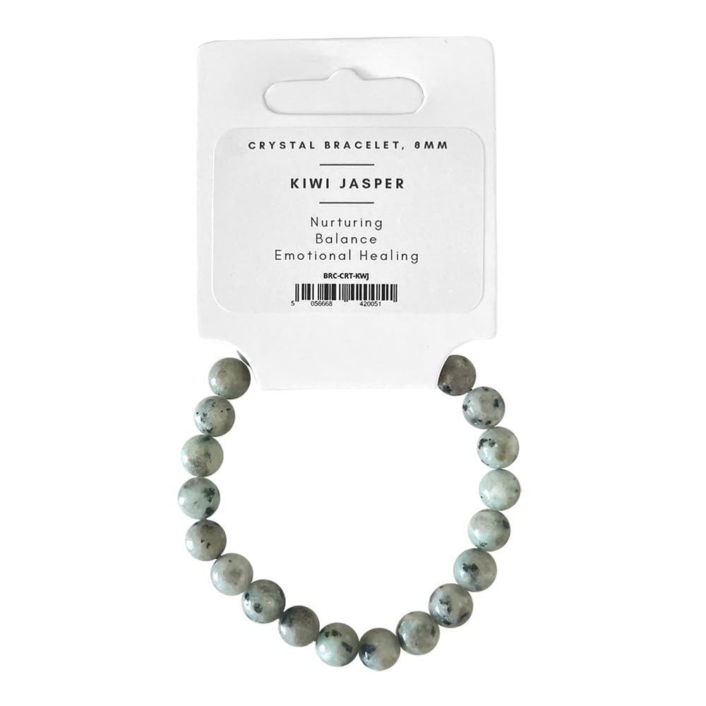 VIE Crystal Bracelet, 8mm, Kiwi Jasper