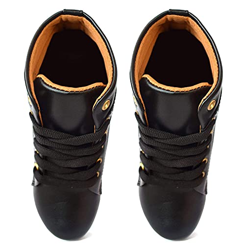 Image of KRAFTER Women's Tan Buckle Boots - Stylish Faux Leather High Ankle Boots for Winter & Casual Wear - Comfortable & Durable