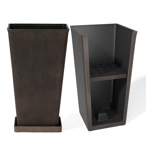 LA Jolie Muse Tall Outdoor Planters Set of 2, 20