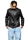  Kaporal - Veste en Cuir Noir Homme - Ben - S - Noir