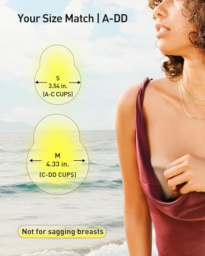 Image of Niidor Nipple Covers for Women with Lift Reusable Silicone Pasties Breast Petals Seamless Under Any Oufit for All Day Comfort