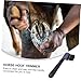 balacoo Wooden Handle Hoof Horse Hoof, with Brush Horse Grooming Tools Random Color Esthetician Supplies