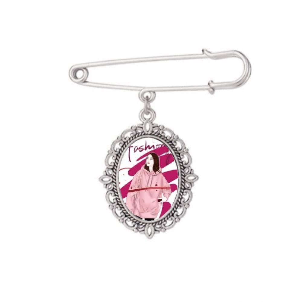 Broche pour robe et châle au design d'illustration artistique