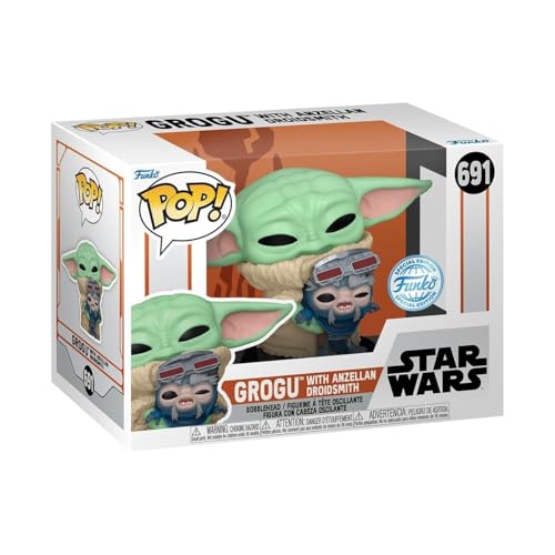Funko Pop! The Mandalorian - Grogu w/Anzellan Droidsmith - Exclusivo Amazon -...