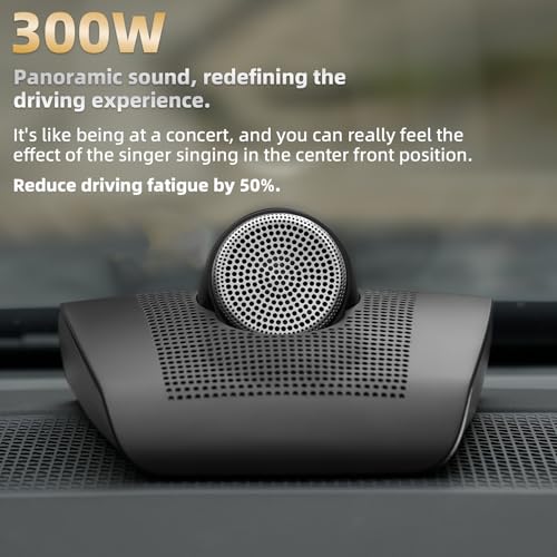 Image of Car Surface Mount Speakers Premium Bass + Silk Film Tweeter Unit High-Performance Center-Channel Speakers Audio System Universal Mid-Dash Center Console Stereo Surround Easy No-Cut Installation