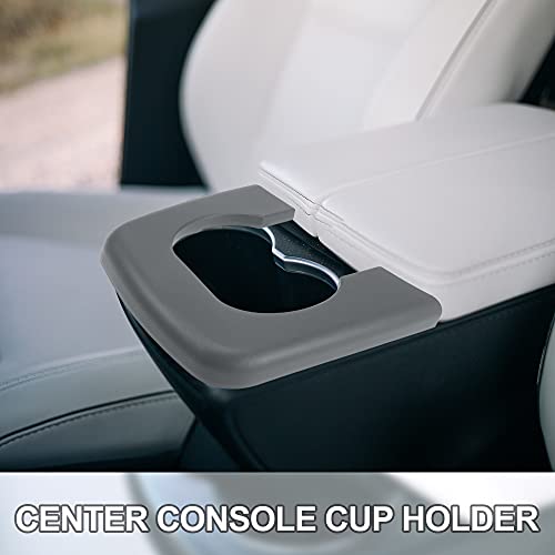 X Autohaux Center Console Cup Holder Pad Replacement Fit For Ford F150 1993-2003 Bench Seat Center Console Cupholder Armrest Pad Gray #TOP1