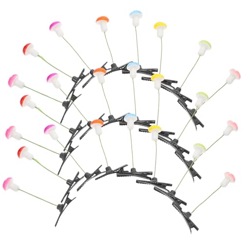 Veemoon 30 Pièces Pinces à Cheveux Forme De Champignon Pour Accessoires Pour Cheveux Amusants