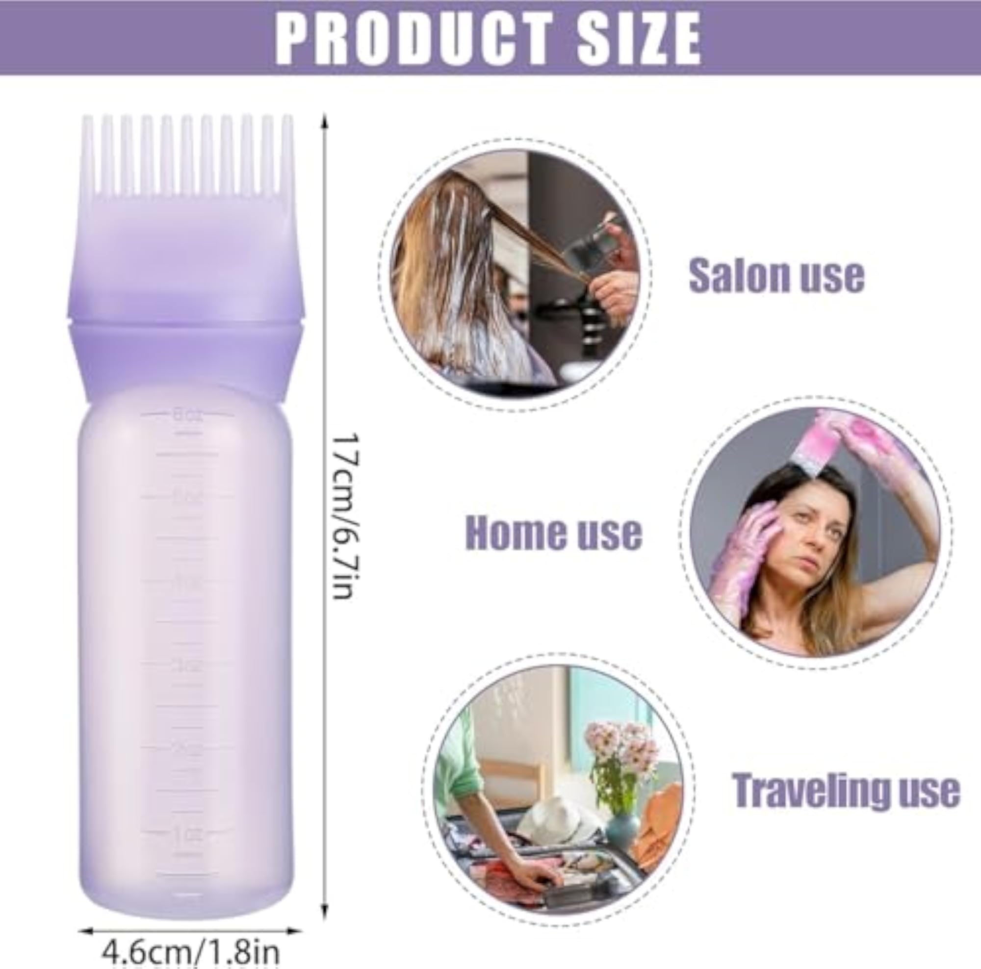 Hair Oil Applicator Bottle with Comb for Hair Growth