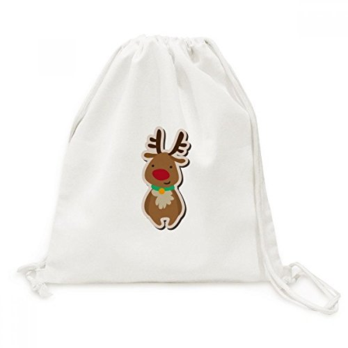 Sac à dos à cordon en toile Noël pour voyage et loisirs créatifs