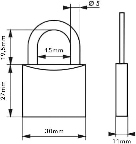 Miniatura 9 de THIRARD Candado de latón tipo 1  Cerradura de seguridad resistente a la intemperie con mecanismo de pasador reforzado  Llave igual para cobertizos,