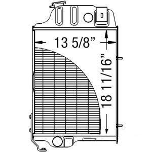 Compatible with John Deere Tractor Radiator Part No: AL39290, AL31503, AL38373, TP-AL39290, 219592, AR5513, WN-AL39290