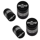 4 Pieces Aluminium Bouchon Valve Pneu Voiture,pour Renault Initiale avec Joint Caoutchouc étanche air poussière résistant Corrosion,Black