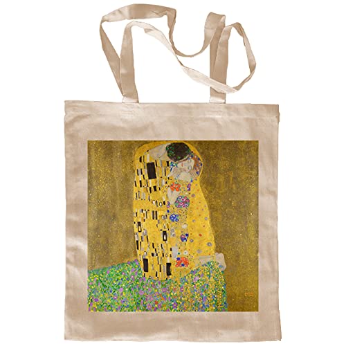 My Custom Style Borsa Shopper Cotone Beige#Arte-Il Bacio, Klimt# M70