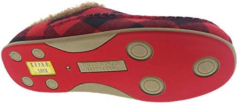 Deer Stags Unisex Nordic Fabric Slipper / Red/Black Plaid / Men's 9 US / Medium | Image 2