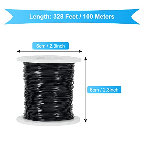 Image of Tenn Well 328ft 20 Gauge 0.8mm Aluminum Wire Black Soft for Jewelry