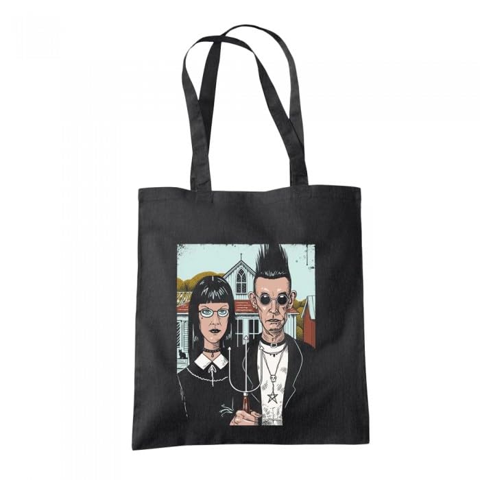 Tote bag AMERICAN GOTH Vincent Trinidad sac toile imprimé graphique