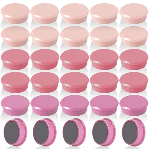 Imanes Decorativos Redondos Pink Set 30 Unidades