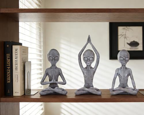 Figuras decorativas Yoga Alien set de 3 poses miniatura 7