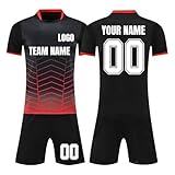 Generisch Personalisierte Fußballausstattung mit Name und Nummer, für Kinder und Erwachsene in atmungsaktiver Qualität