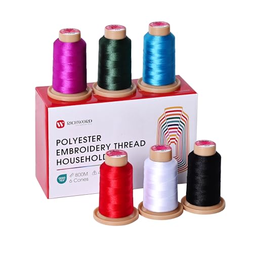 Richword 6 Colors 800M Polyester Set