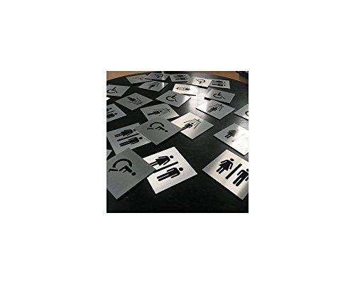 AUA SIGNALETIQUE - Plaque Aluminium Brossé BUREAU - 200x200 mm, Argent - Image 4