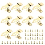 10 Pcs Mini Padlock Hasp Decorative Hasps Gold Metal Latch with Screws for Wooden Box Jewelry Box Suitcase Furniture Buckle Lock