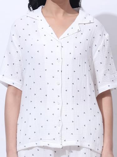 Image of B STORIES Women's Cotton Pyjama Set | Comfort and Relexed Nightsuit for Ladies