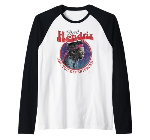 Oficial Jimi Hendrix Are You Experienced Retro Rock Camiseta Manga Raglan