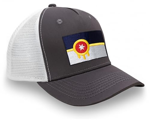 Image of International Tie City Hat for Men and Women, Adjustable Snapback Trucker Baseball Cap with Embroidered Patch