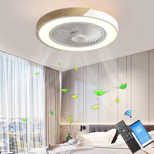 LANMOU Ventilatore da Soffitto con Lampada, 72W Lampadario Dimmerabile Ventilatore Silenzioso con...