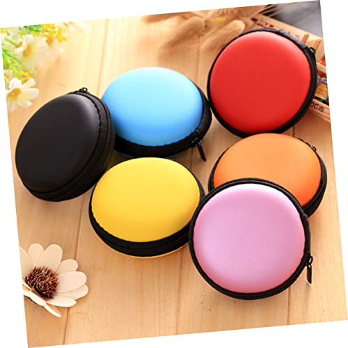 NUOBESTY Red Coin Bag Headphone Pouch Zipper Protect Pouch for Earbuds Cable Usb Memory Card Case3