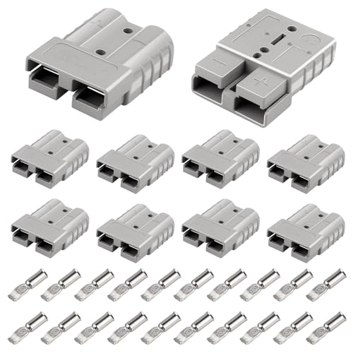 Connecteur de batterie 50A avec cache-poussière pour fils 6-10 AWG de treuil