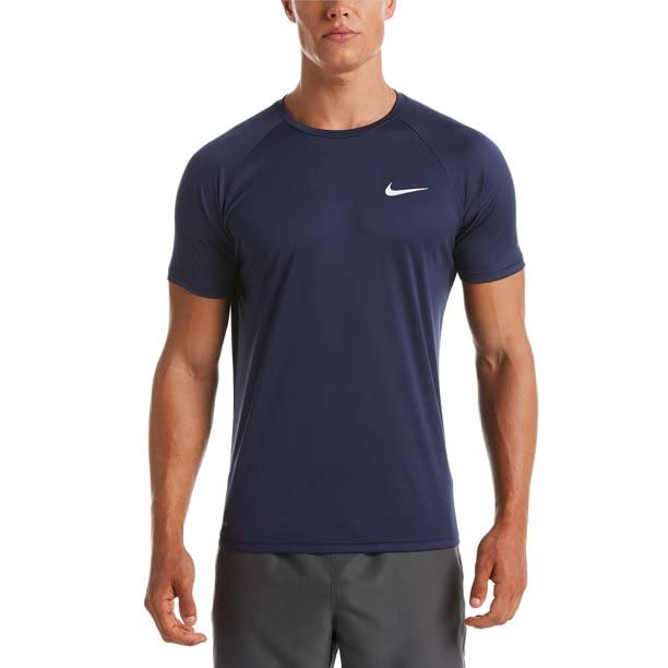 Nike Essential Men's Short-Sleeve Hydroguard Swim Dri-Fit Shirt XL Navy2