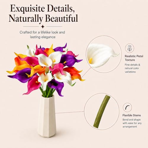 Image of Mandy's 20pcs Colorful Calla Lily Artificial Flowers