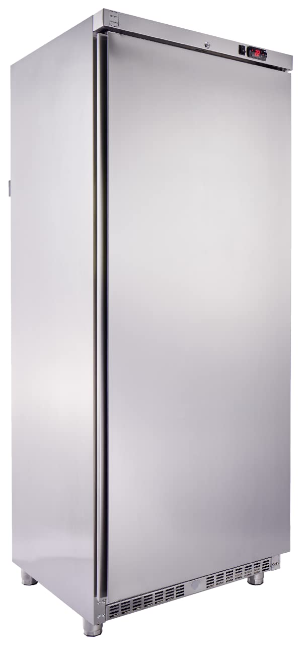 METRO Professional Congelatore GFR4600S, acciaio inox/ABS, 78 x 74 x 192.5 cm, 511 L, raffreddamento statico, 145 W, con serratura, argento