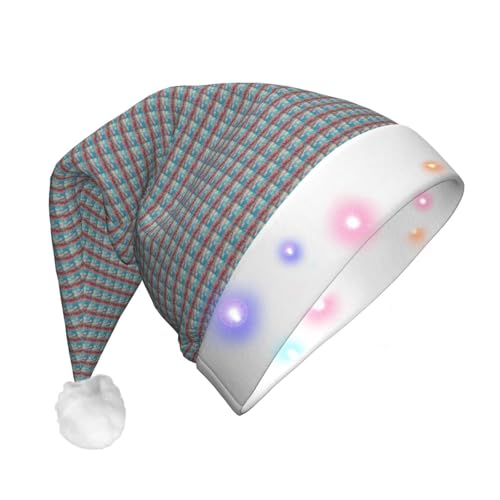 Bkdogkt Sombrero de Navidad con luces para hombre y mujer, diseño de flamencos rosados en la playa, suministros de fiesta