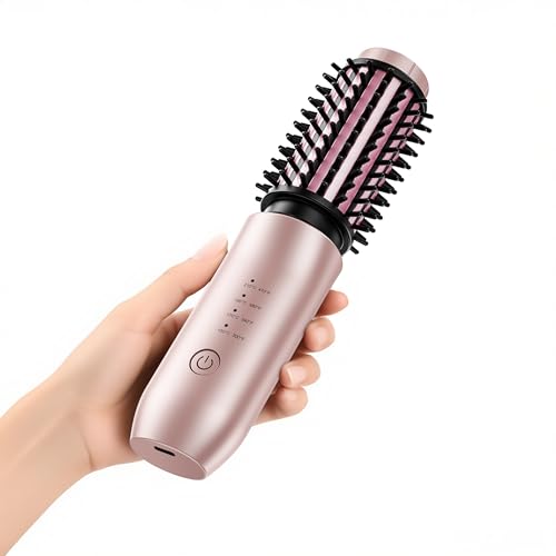 CARESKY® Cordless Curling Iron Brush, 1.5 Inch Mini Travel Hair Curler with 200 Million Negative...