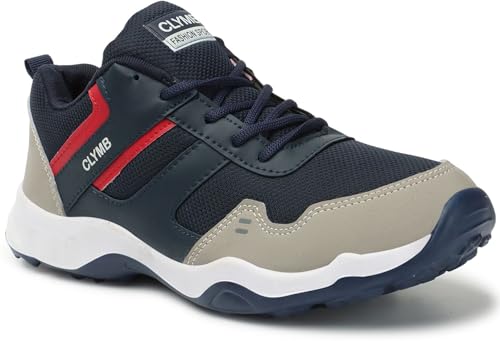 Image of CLYMB ES21 Sports Shoe with Synthetic Upper Lightweight Comfortable Mid Top Running Shoes for Men's & Boy's