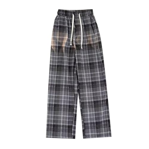 Pantalon casual élégant en mousseline à carreaux pour hommes raffinés