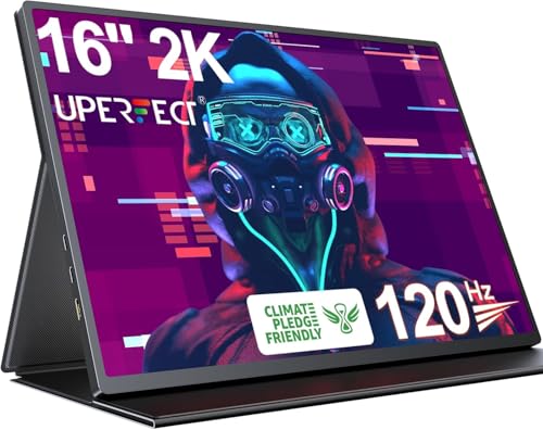 Uperfect2022 16インチ2k ポータブルモニター UPERFECT Monitor portátil para jogos 2K 120Hz, 16 polegadas