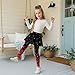 Yuolagixn Valentine's Heart Skirt Leggings for Girls Size 11-12, Fashion Print Girls Skirts with Leggings Breathable Elastic Workout Pants with Skirt