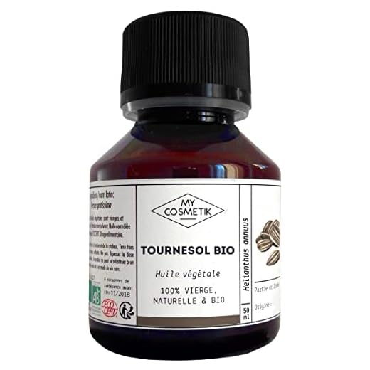 Aceite vegetal de Girasol orgánico - MY COSMETIK - 50 ml