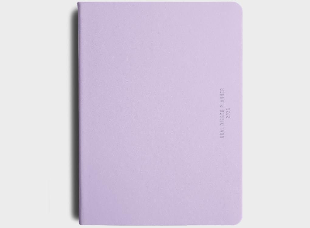 MOXON MiGoals 2026 Goal Digger Diary – B5 Weekly Planner for Goals, Habits, Productivity and Wellness – Undated Layout with Monthly Reviews – Classic (Lilac)