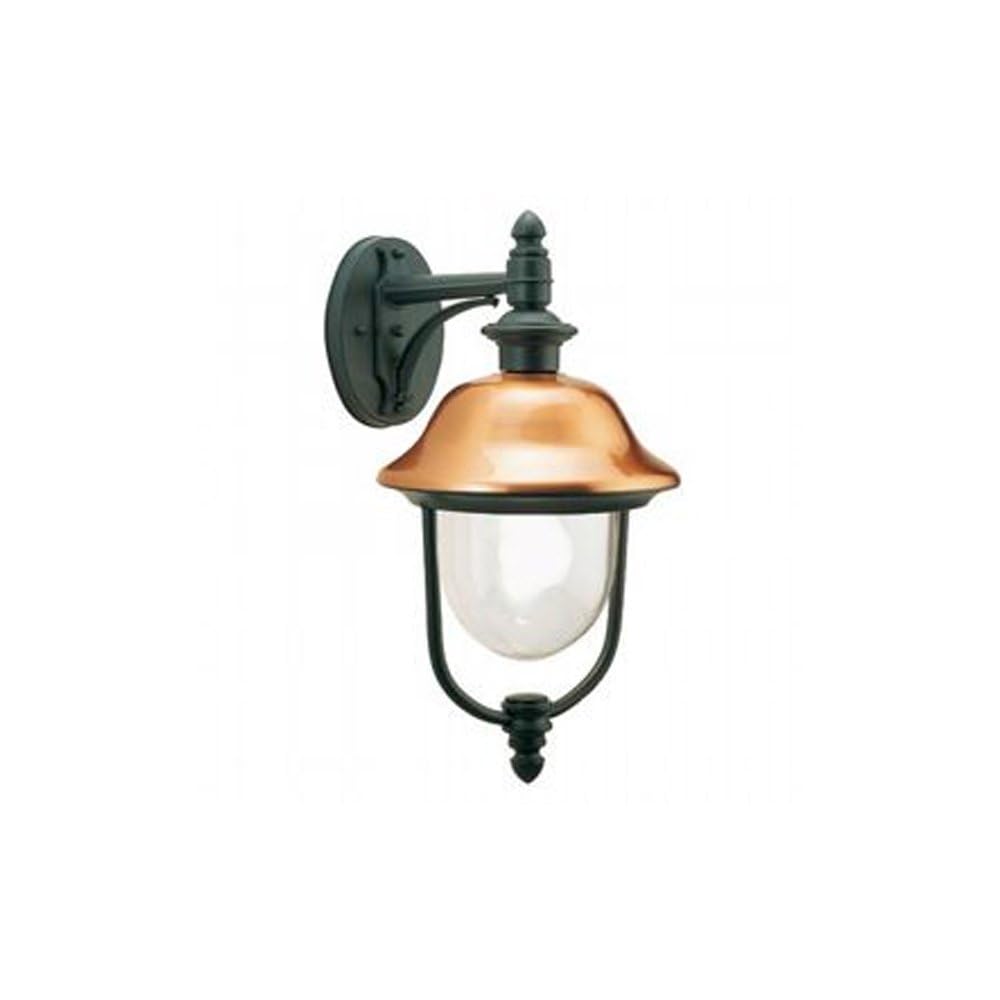 APPLIQUE VINTAGE CON LAMPADINA A VISTA E STRUTTURA IN METALLO BRUNITO O RAME MINIMAL