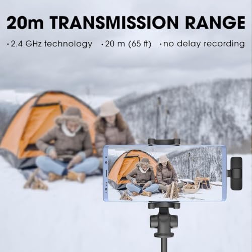 Image of DDLC K8 Wireless Lavalier Microphone | Noise Cancelling Collar Mic for All Smartphones | Plug & Play Clip-on Microphone for YouTube | Vlogging, Podcasts & Video Recording (k8)