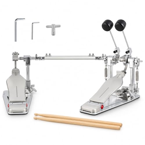 Direct-Drive Double Bass Drum Pedals, Two-Sided Beater, Adjustable Tension