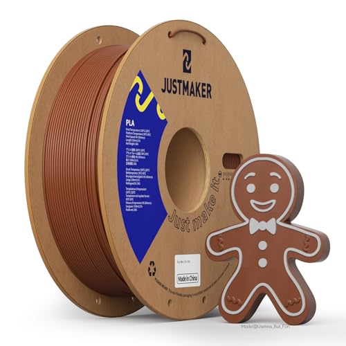 Filament PLA 1.75mm marron anti-blocage avec bobine carton écologique de 1 kg