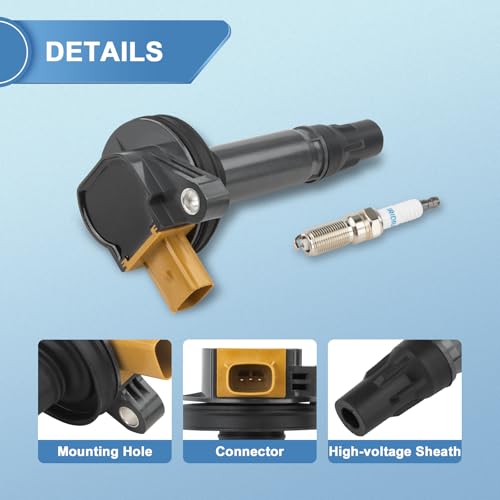 Image of 6pcs UF646 Ignition Coil Packs and Spark Plugs Compatible with Ecoboost 2011-2020 Ford F-150 Expedition Explorer Flex Taurus Transit, Lincoln MKS MKT Navigator, 3.5L V6, Replaces DG549