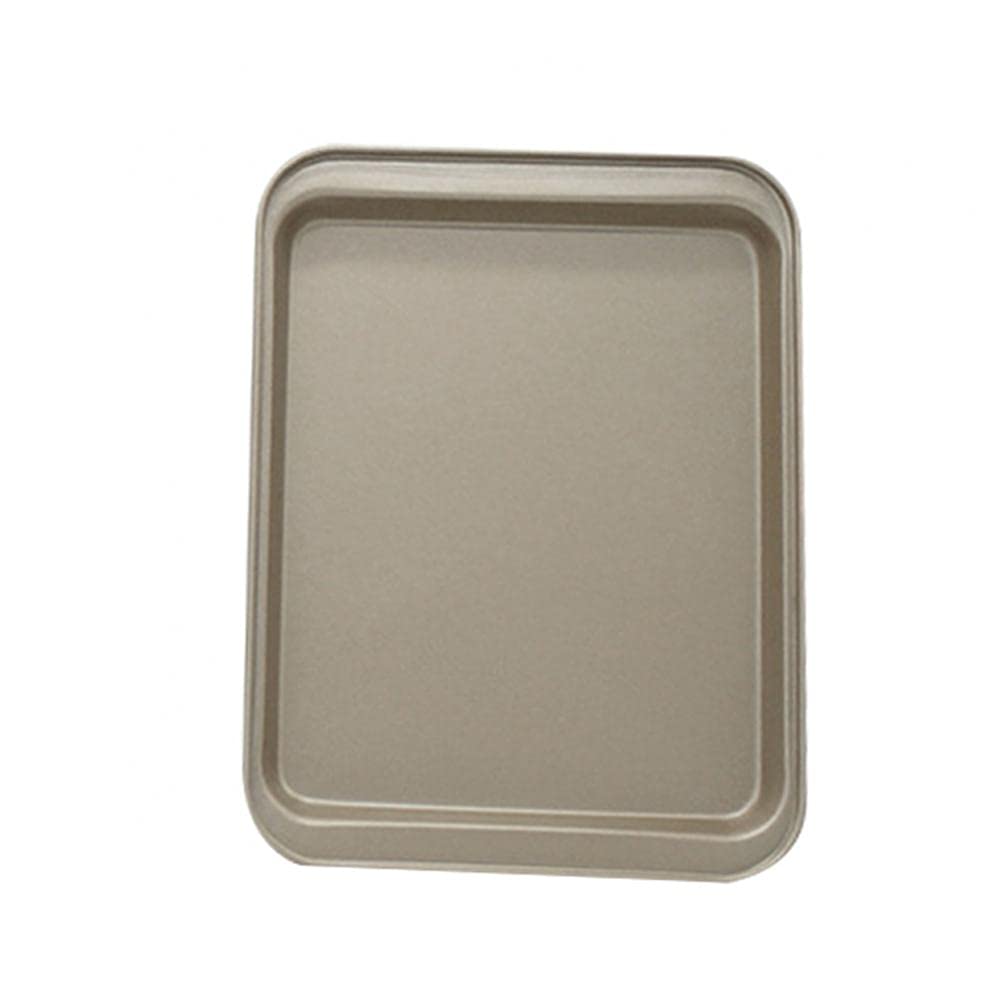 Bandejas para Hornear Galletas Acero Inoxidable Antiadherente Pan Pastel Horno Bandeja para Hornear Gadget de Cocina (Color : Black S) (Golden L)