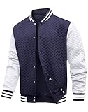 Wizoat Mens Varsity Jacket Lightweight Jacket Causal Waffle Letterman Bomber Jackets